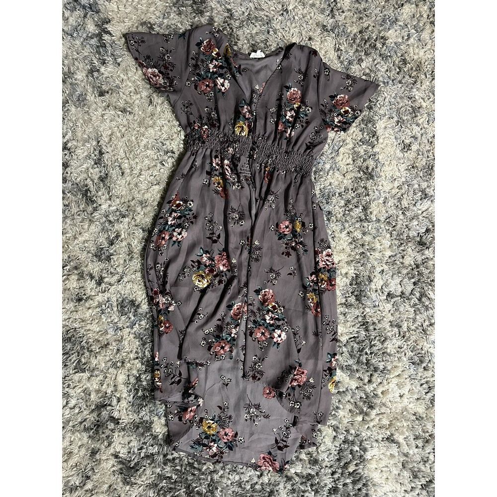 Blu Planet Purple Floral Dress Size M Swim Cover